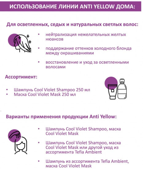 Бустер для волос «Ambient violet booster anti yellow»