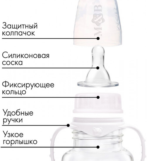 Бутылочка для кормления «Люблю молоко»