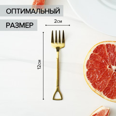 Вилка десертная «Грабли» - Фото 3