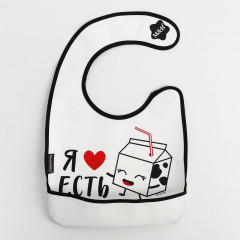 Нагрудник с кармашком «Я люблю есть» - Фото 6