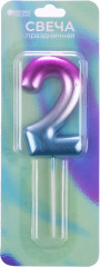 Свеча для торта «Цифра 2» - Фото 1
