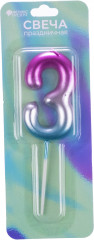 Свеча для торта «Цифра 3» - Фото 1