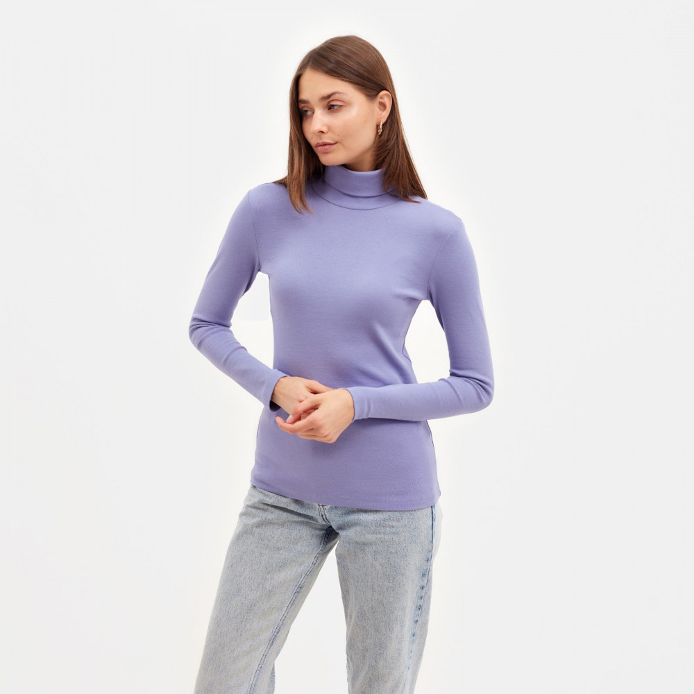 Водолазка женская, сиреневый, 42RU — Basic line — MINAKU