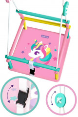 Качели детские деревянные с рисунком «Единорог» - Фото 1