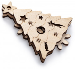 Конструктор деревянный антистресс «Новогодняя елка» - Фото 1