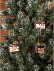 Набор новогодних игрушек «Шоколадный торт» - Фото 3