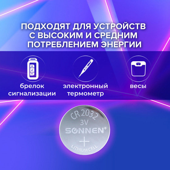 Батарейка литиевая CR2032