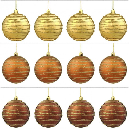 Набор игрушек ёлочных «Спираль золотистая»