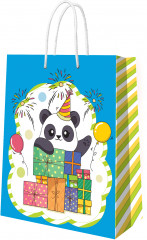 Пакет подарочный «Жираф и панда» - Фото 1
