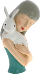 Фигурка декоративная «Девочка с кроликом» - Фото 1
