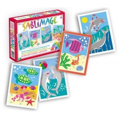 Песочные картинки Рыбки и дельфин - Фото 1