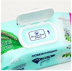 Салфетки влажные освежающие «Family» - Фото 1