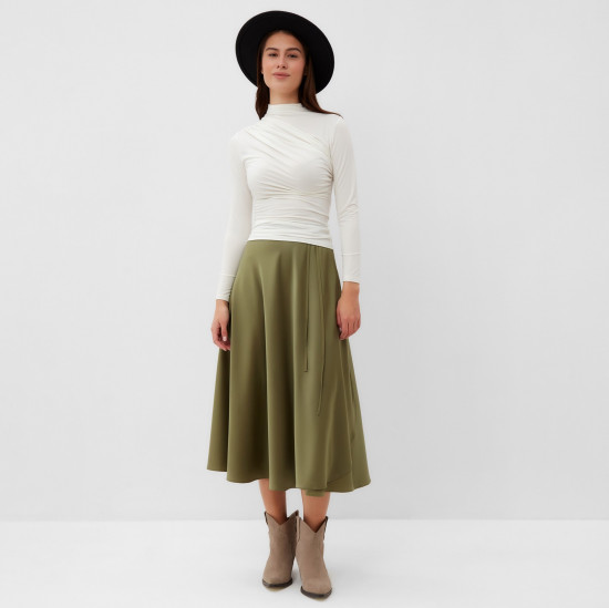 Лонгслив с драпировкой женский