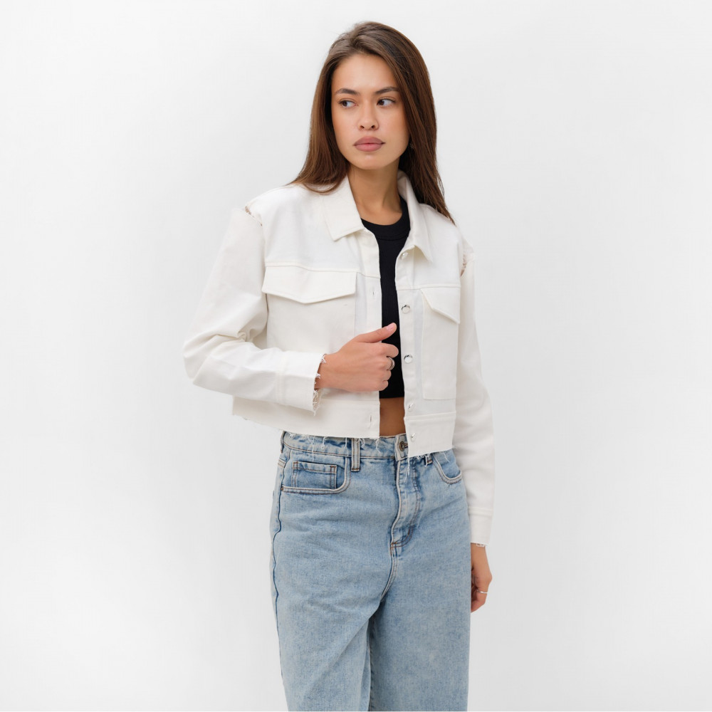 Рубашка женская укороченная | Denim | MIST | Фото 2