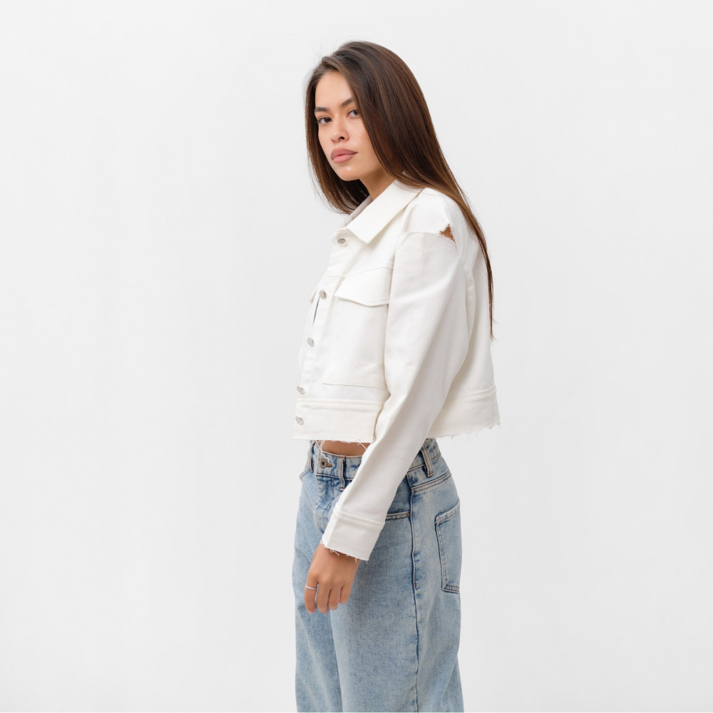 Рубашка женская укороченная | Denim | MIST | Фото 3
