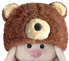 Мягкая игрушка «Зайка Ми в шапке медвежонка» (15 см) - Фото 1