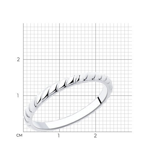 Кольцо из серебра с родированием