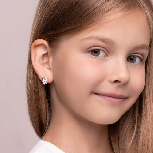 Серьги из серебра с эмалью