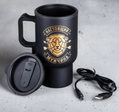 Термокружка с USB «Настоящий мужчина» - Фото 1