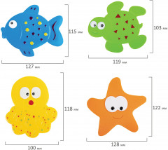 Набор мини-ковриков антискользящих для ванны - Фото 10