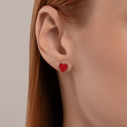 Серьги из серебра с эмалью