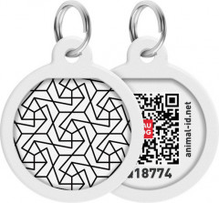 Адресник для собак и кошек с QR-паспортом «Геометрия» - Фото 1