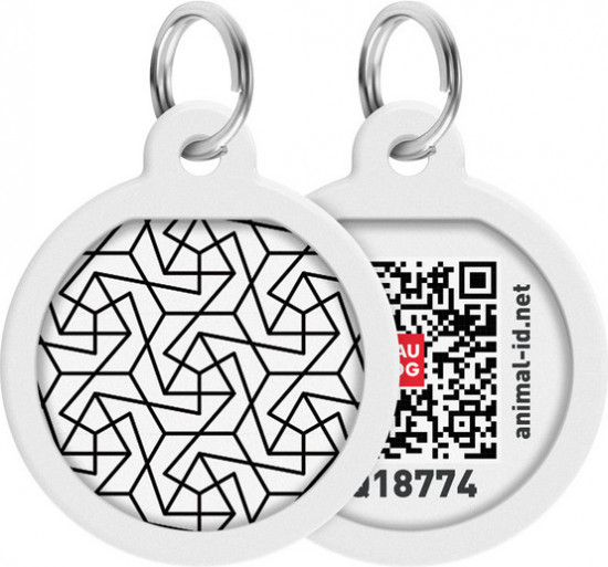 Адресник для собак и кошек с QR-паспортом «Геометрия»