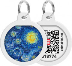 Адресник для собак и кошек с QR-паспортом «Водяные лилии» - Фото 1