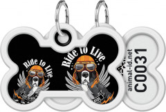 Адресник для собак и кошек с QR-паспортом «Ездить,чтобы жить» - Фото 1