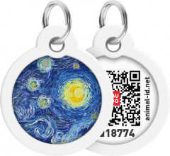 Адресник для собак и кошек с QR-паспортом «Водяные лилии» - Фото 1