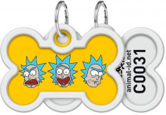 Адресник для собак и кошек с QR-паспортом «Рик и Морти 3» - Фото 1