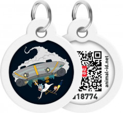 Адресник для собак и кошек с QR-паспортом «Рик и Морти 1» - Фото 1
