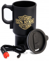 Термокружка в прикуриватель «100% мужик» - Фото 1