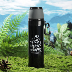 Термос с карабином «Горы» - Фото 1