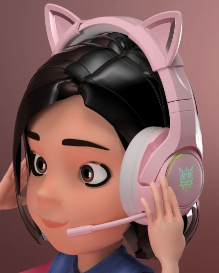 Наушники «Pink Cat»
