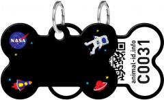 Адресник для собак и кошек c QR паспортом «Nasa» - Фото 1