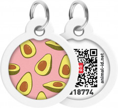 Адресник для собак и кошек с QR-паспортом «Авокадо 2» - Фото 1