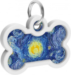 Адресник для собак и кошек с QR-паспортом «Водяные лилии» - Фото 1