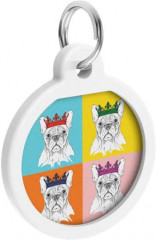 Адресник для собак и кошек с QR-паспортом «Французский бульдог» - Фото 2