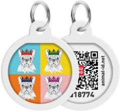 Адресник для собак и кошек с QR-паспортом «Французский бульдог» - Фото 3