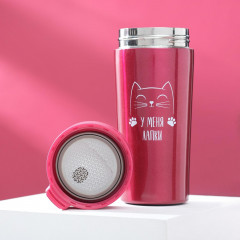 Термостакан с кнопкой «У меня лапки» - Фото 3