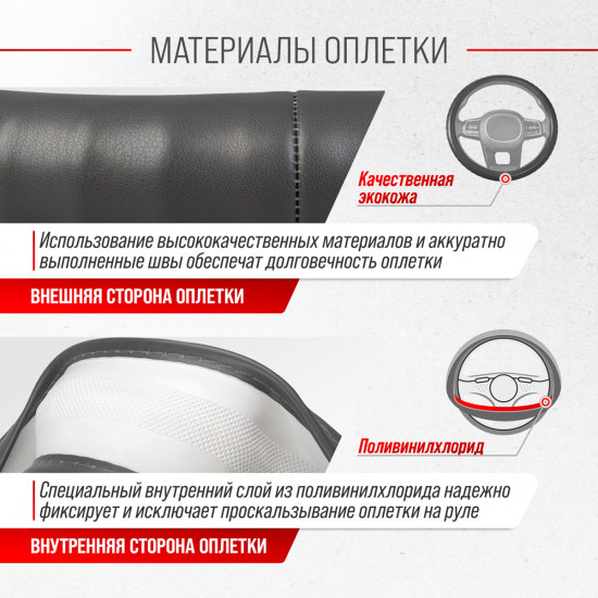 Оплетка на руль «Top-12»