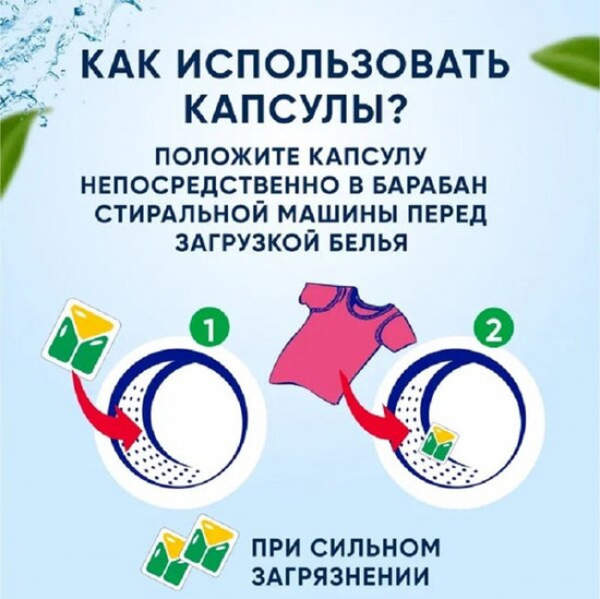 Капсулы для стирки «Пятна нет»