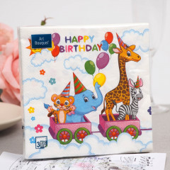 Салфетки бумажные «Зоопарк» - Фото 1