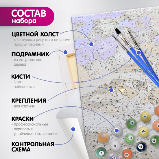 Картина по номерам «Красивый поцелуй»
