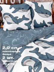 Комплект постельного белья «Plush sharks» - Фото 1
