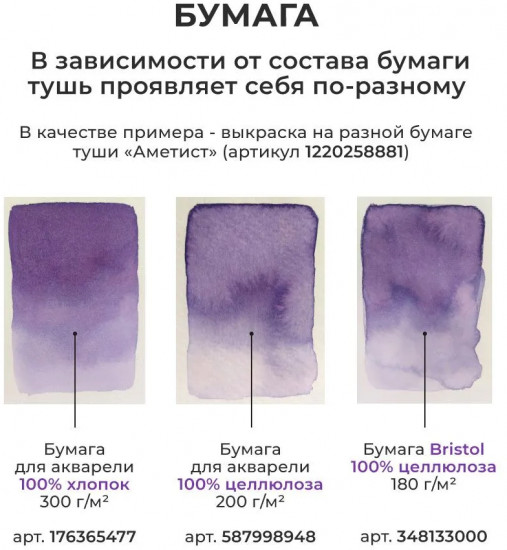 Тушь для рисования и каллиграфии, аметист