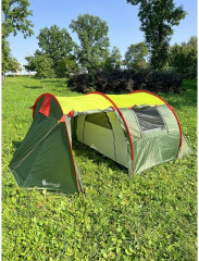 Палатка трехместная двухслойная, с тамбуром - Фото 3