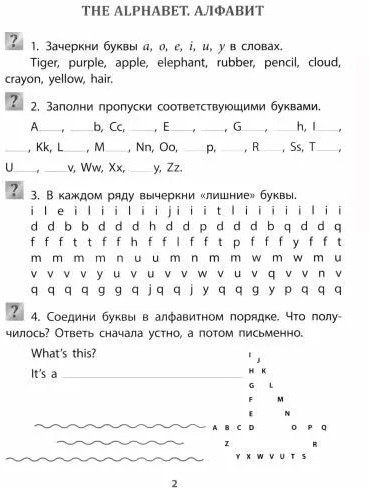 Английский язык. Лексика. 2-4 класс