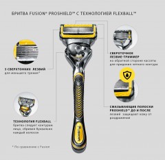 Бритва Gillette Fusion ProShield c 1 сменной кассетой - Фото 4